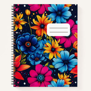 Carnet Jolies fleurs sucrées et roses