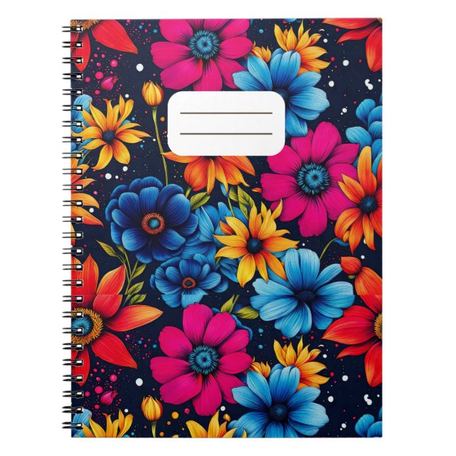 Carnet Jolies fleurs sucrées et roses (Devant)