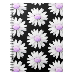 Carnet Jolies Marguerites Violettes Pointillées