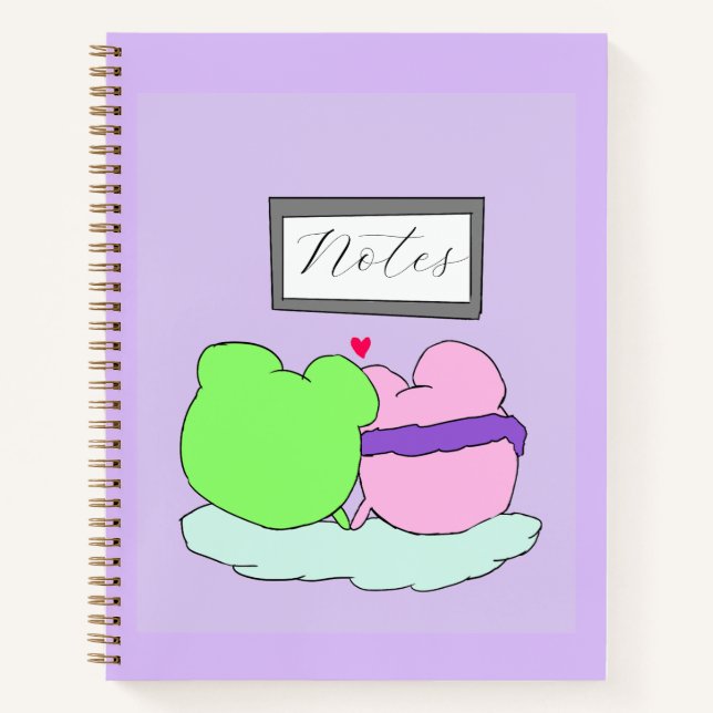 Carnet Jolies notes de grenouille violette (Devant)