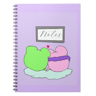 Carnet Jolies notes de grenouille violette