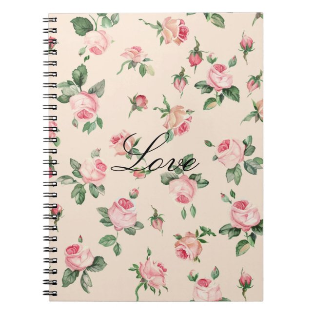 Carnet Jolies Roses Roses Florales (Devant)