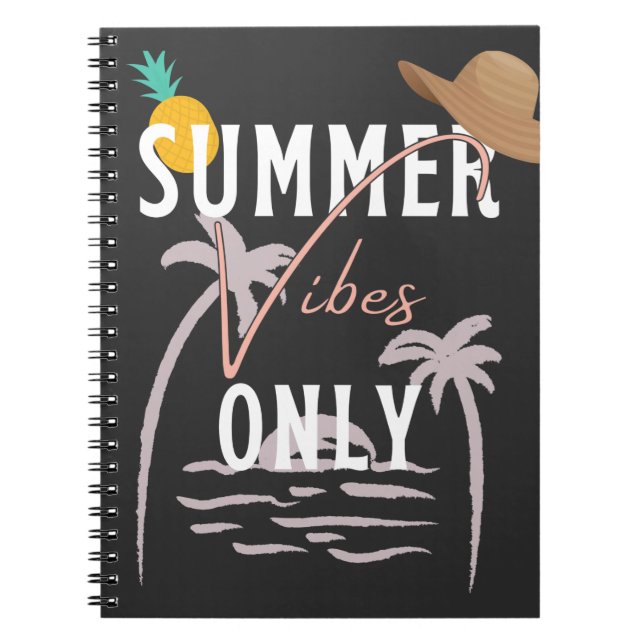 Carnet Jolies Vibes D'Été Seulement Plage (Devant)