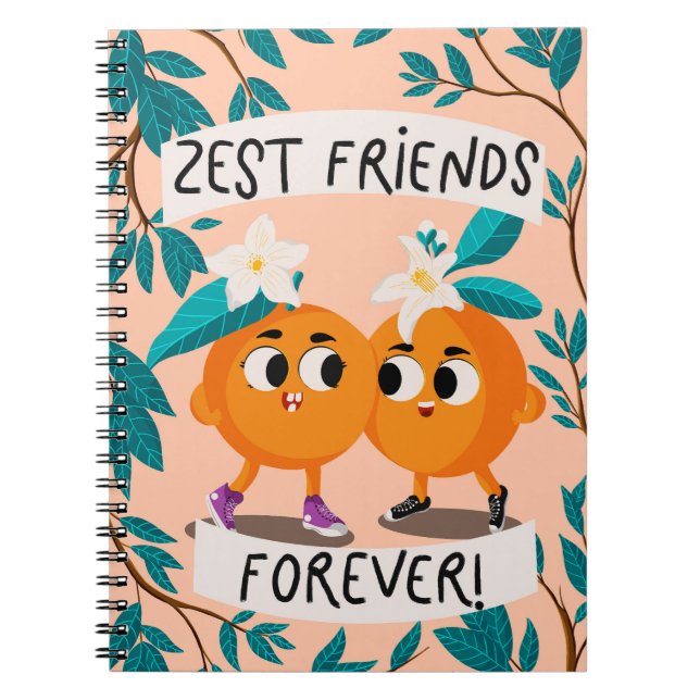 Carnet Jolis amis orange acidulés (Devant)