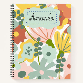 Carnet Jolis Fleurs Personnalisées pour Enfants