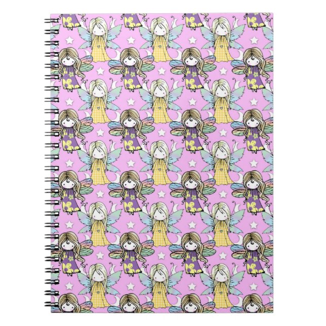 Carnet Jolis motifs de fées et d'étoiles et de lunes (Devant)
