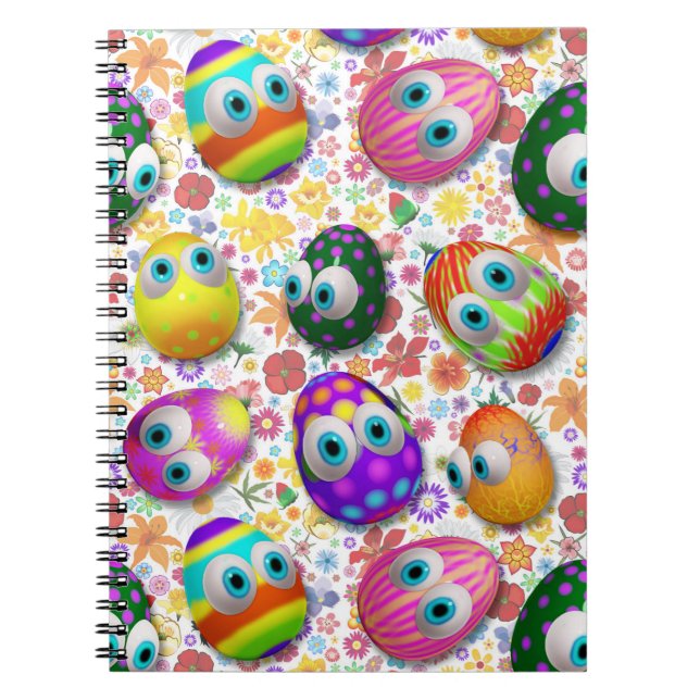 Carnet Jolis œufs de Pâques de dessin animé drôles (Devant)