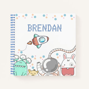 Carnet Jolis personnages de l'espace pour enfants personn