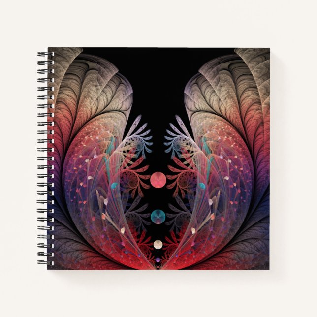Carnet Jonglage Abstrait Moderne Fantaisie Art Fractal (Devant)