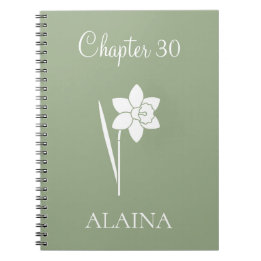 Carnet Jonquille de chapitre nouveau minimal Fleur de nai