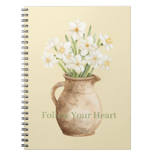 Carnet Jonquilles Florales Jaunes Blanches