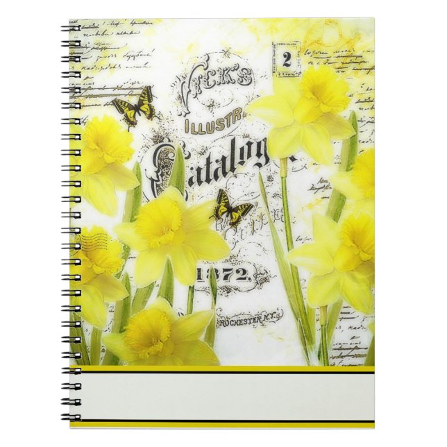 Carnet jonquilles vintages (Devant)