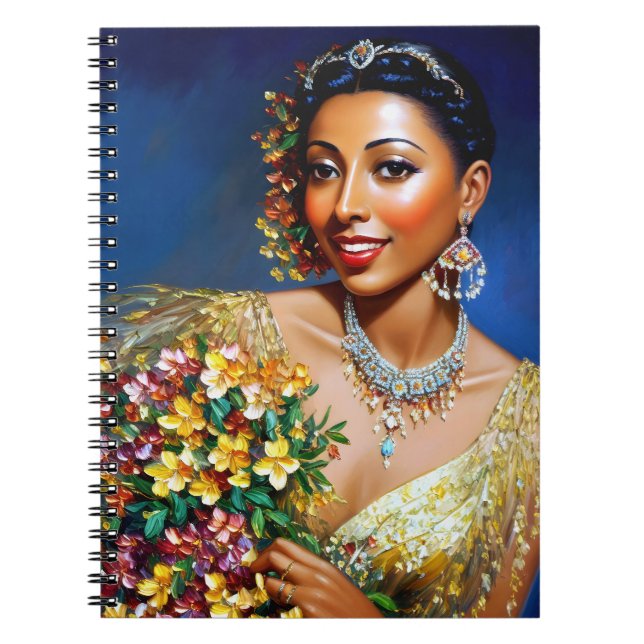 Carnet Joséphine Baker Floral Art (Devant)