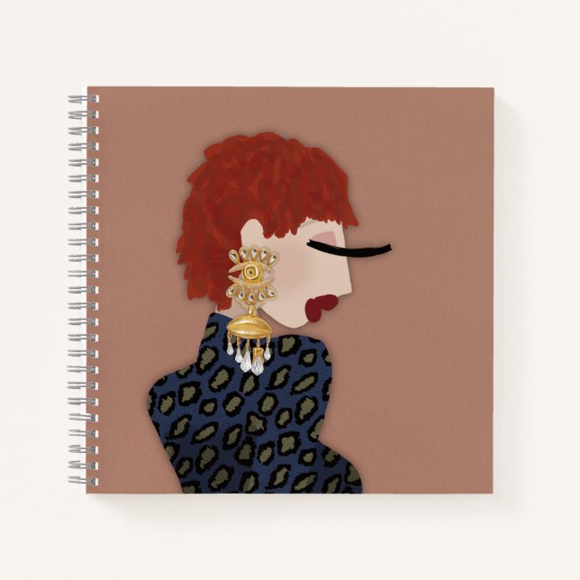 Carnet Josephine Illustration de mode chic moderne (Devant)