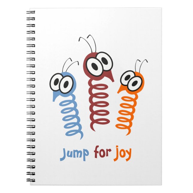 Carnet Jote Jump de joie citer drôle (Devant)