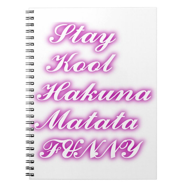 Carnet Jouer Cool Hakuna Matata .png (Devant)