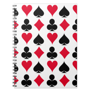 Carnet Jouer des symboles de cartes motif