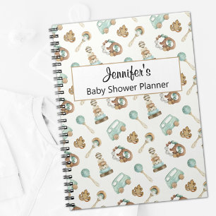 Carnet Jouets Vintages Boho Baby shower