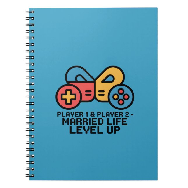 Carnet Joueur 1 & 2 Gamer Marié (Devant)