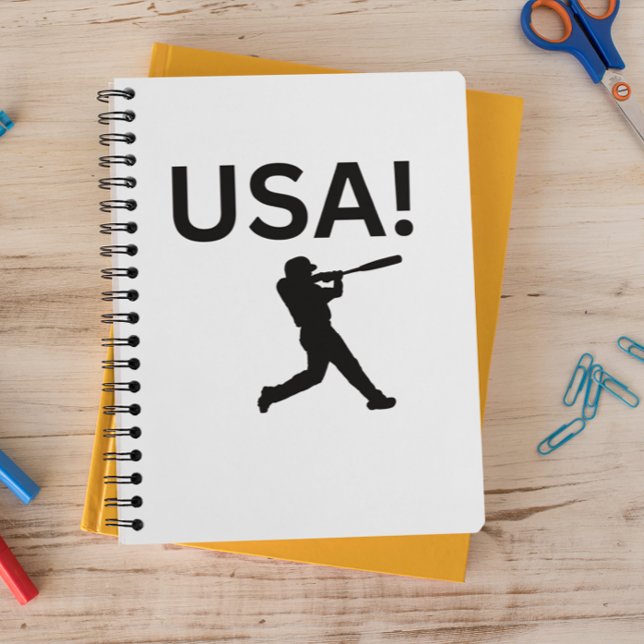 Carnet joueur de baseball américain utilisant dot comme b (Créateur téléchargé)