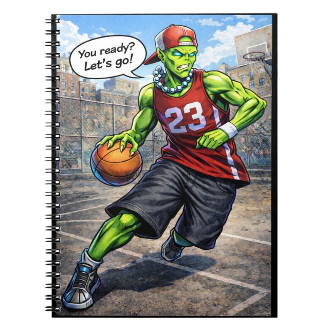 Carnet Joueur de basket-ball alien urbain - Illustration  (Devant)