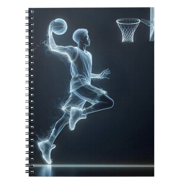 Carnet Joueur De Basket-Ball Avec Traces Légères (Devant)