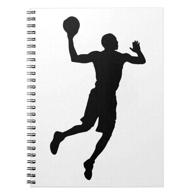 Carnet Joueur de basket-ball Pop Art Silhouette (Devant)