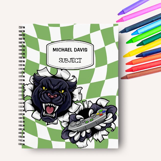 Carnet Joueur de Black Panther tenant une manette de jeu  (Créateur téléchargé)