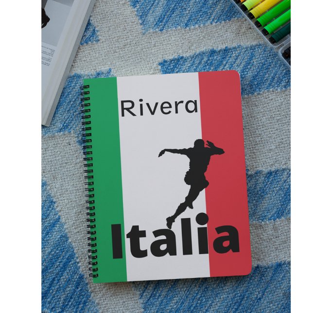 Carnet Joueur de football, Italie personnalisable (Créateur téléchargé)