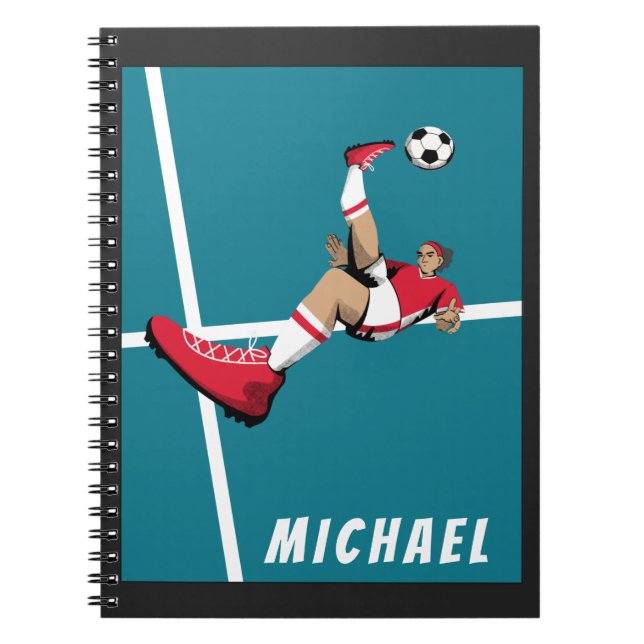 Carnet Joueur de football moderne Illustration graphique  (Devant)