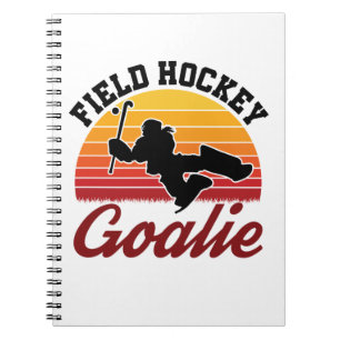 Carnet Joueur de hockey de terrain rétro
