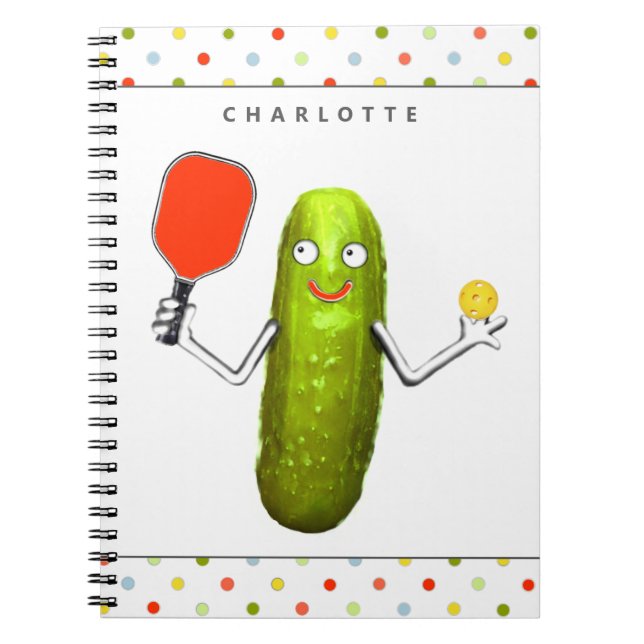 Carnet Joueur de Pickleball Mignon (Devant)