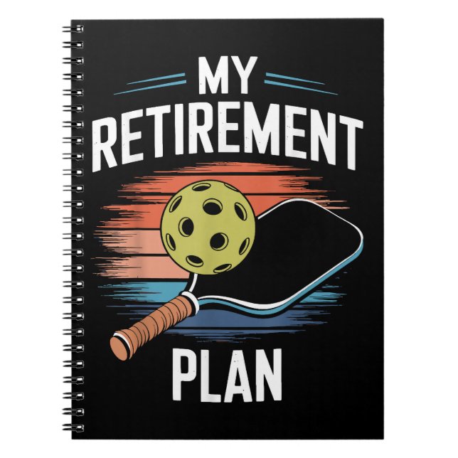 Carnet Joueur de pickleball Mon Plan de Retraite (Devant)