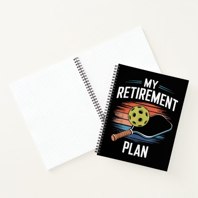 Carnet Joueur de pickleball Mon Plan de Retraite (Intérieur)