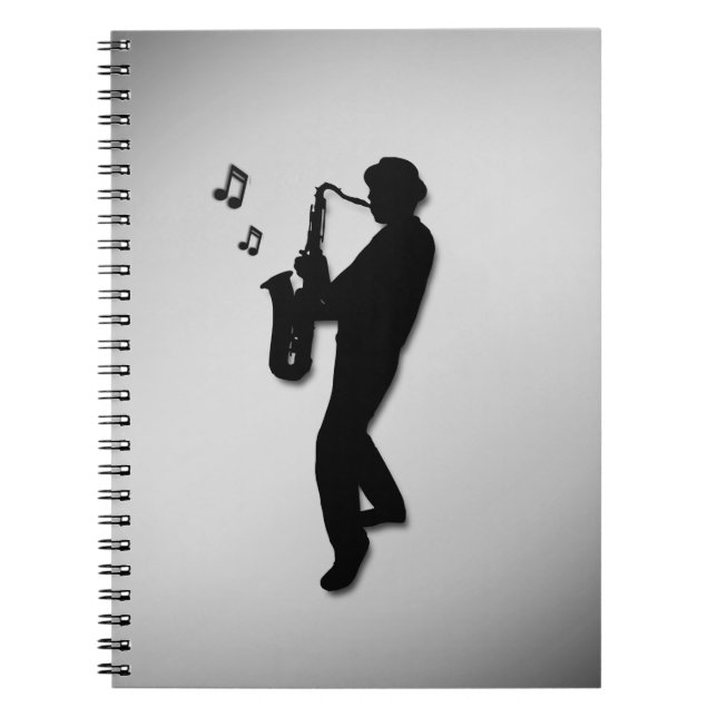 Carnet Joueur de saxophone (Devant)