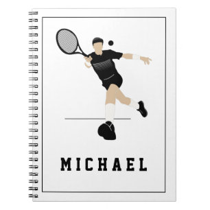 Carnet Joueur de tennis garçons frappant un coup droit & 