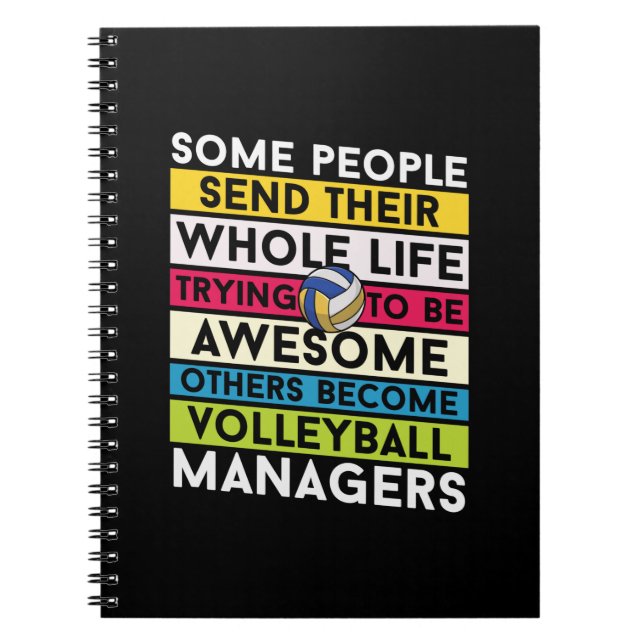 Carnet Joueur de volley-ball | Gestionnaires de volley-ba (Devant)
