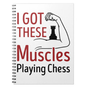Carnet Joueur D'Échecs Amusé De Muscles Qui Jouent Aux