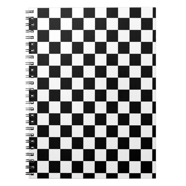 Carnet Joueurs d'échecs noir et blanc (Devant)