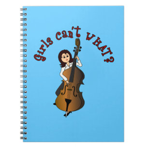 Carnet Joueuse à double basse à chaîne verticale