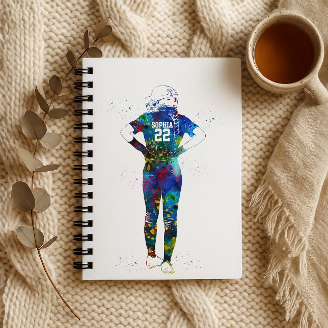 Carnet Joueuse de softball féminine (Créateur téléchargé)