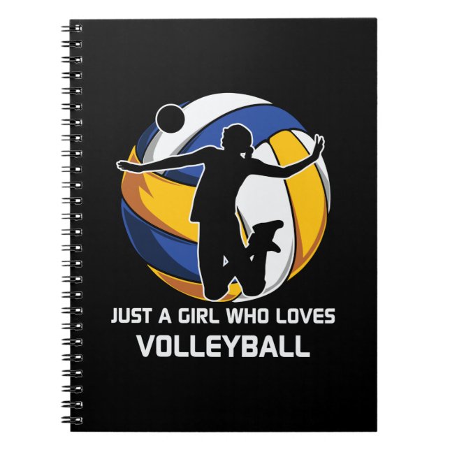 Carnet Joueuse De Volley-ball Juste Une Fille Qui Aime Le (Devant)