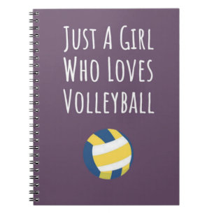 Carnet Joueuse de volley-ball rose mignonne filles