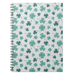 Carnet Jour de la Saint Patrick de Shamrock d'aquarelle d