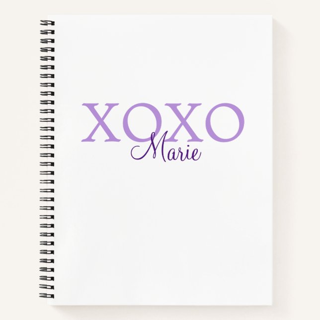 Carnet Jour de la Saint Valentin Xoxo ajouter nom pastel  (Devant)