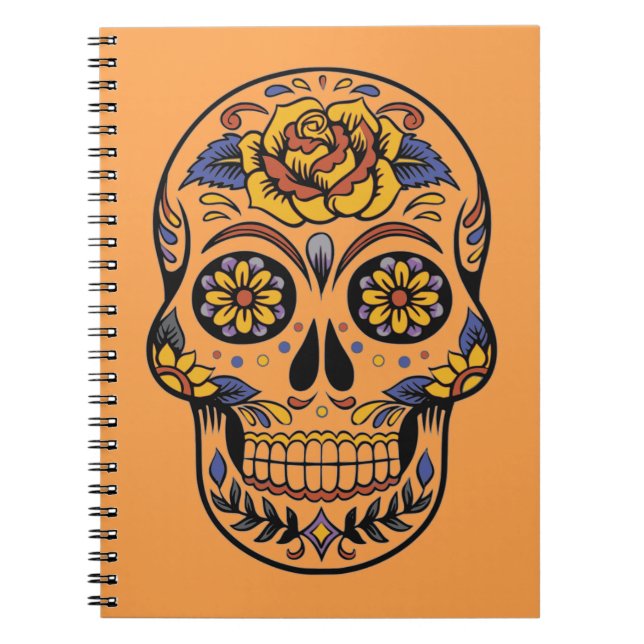 Carnet jour du crâne mexicain des morts (Devant)