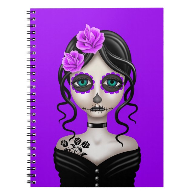 Carnet Jour triste de la fille morte sur le pourpre (Devant)