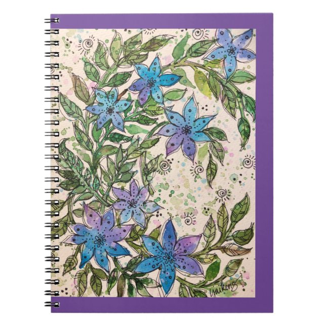 Carnet Journal/Carnet - Blue Star Flower (Devant)
