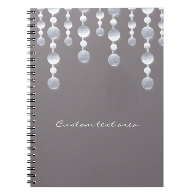 Carnet journal chic Glam Glamour Miroir Gris (Devant)