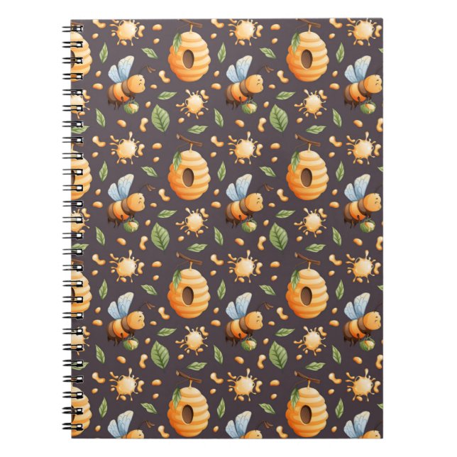 Carnet 🐝🍯Journal de la ruche des abeilles 🌿📓✨ (Devant)